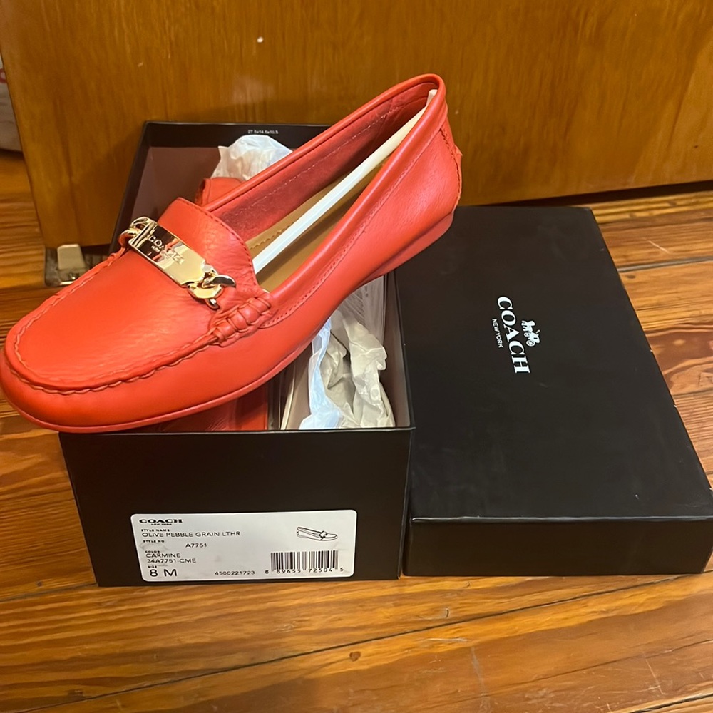 Never worn. Size 8. Color: carmine.